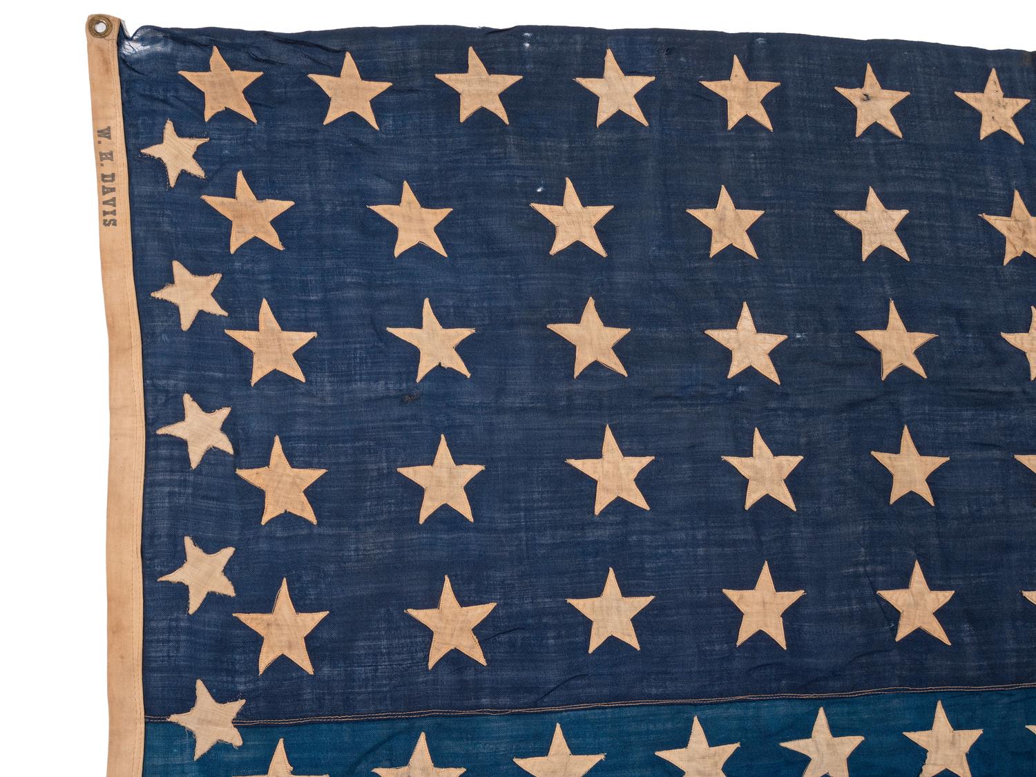 [FLAGS]. 38-star American flag converted to a 48-star flag. Ca 1876-1950s.