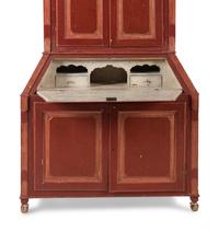 A North European Red-Painted Bureau Cabinet