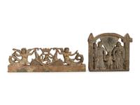 Two Continental Carved Wood Fragments