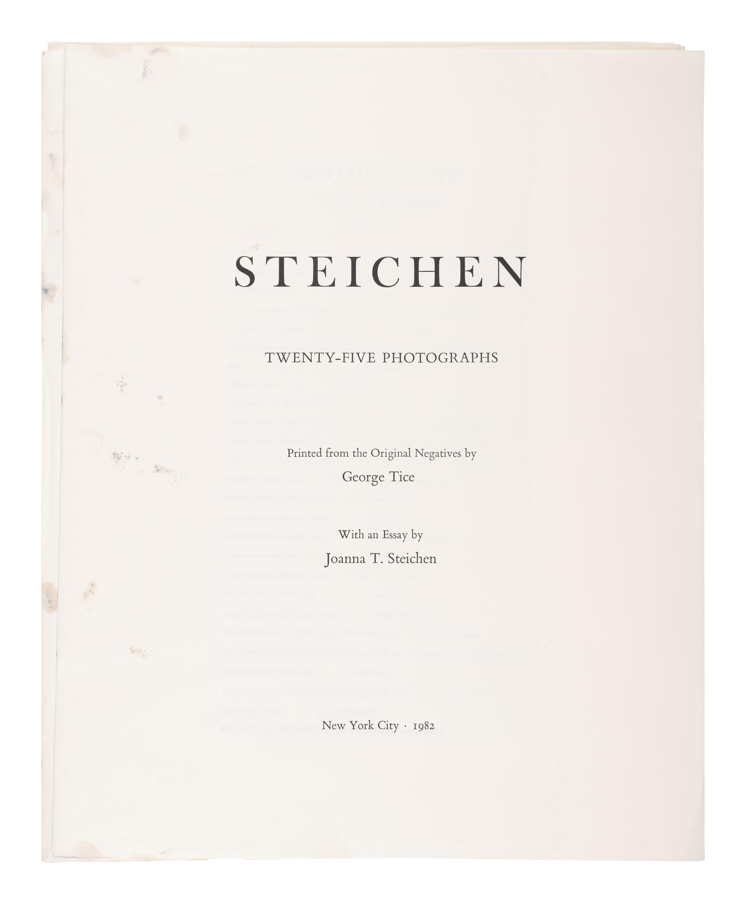 A group of twenty-one photographs (from Twenty-five Photographs printed by George Tice with labels signed by George Tice and Joanna Steichen)