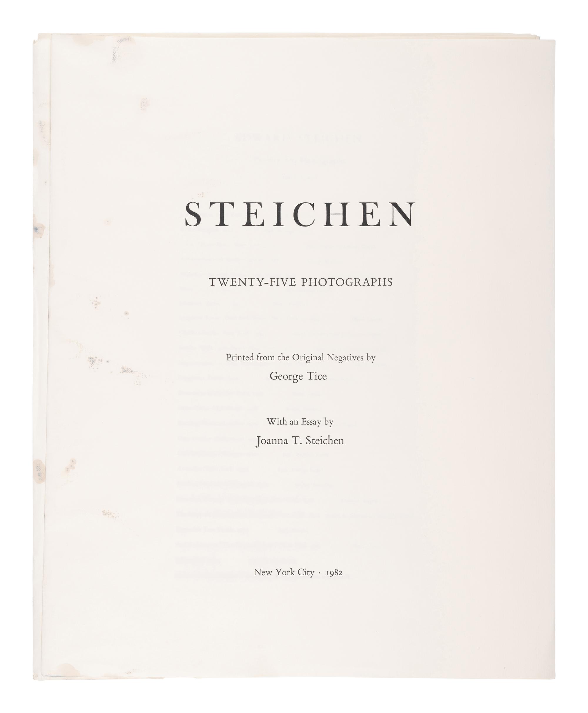 A group of twenty-one photographs (from Twenty-five Photographs printed by George Tice with labels signed by George Tice and Joanna Steichen)