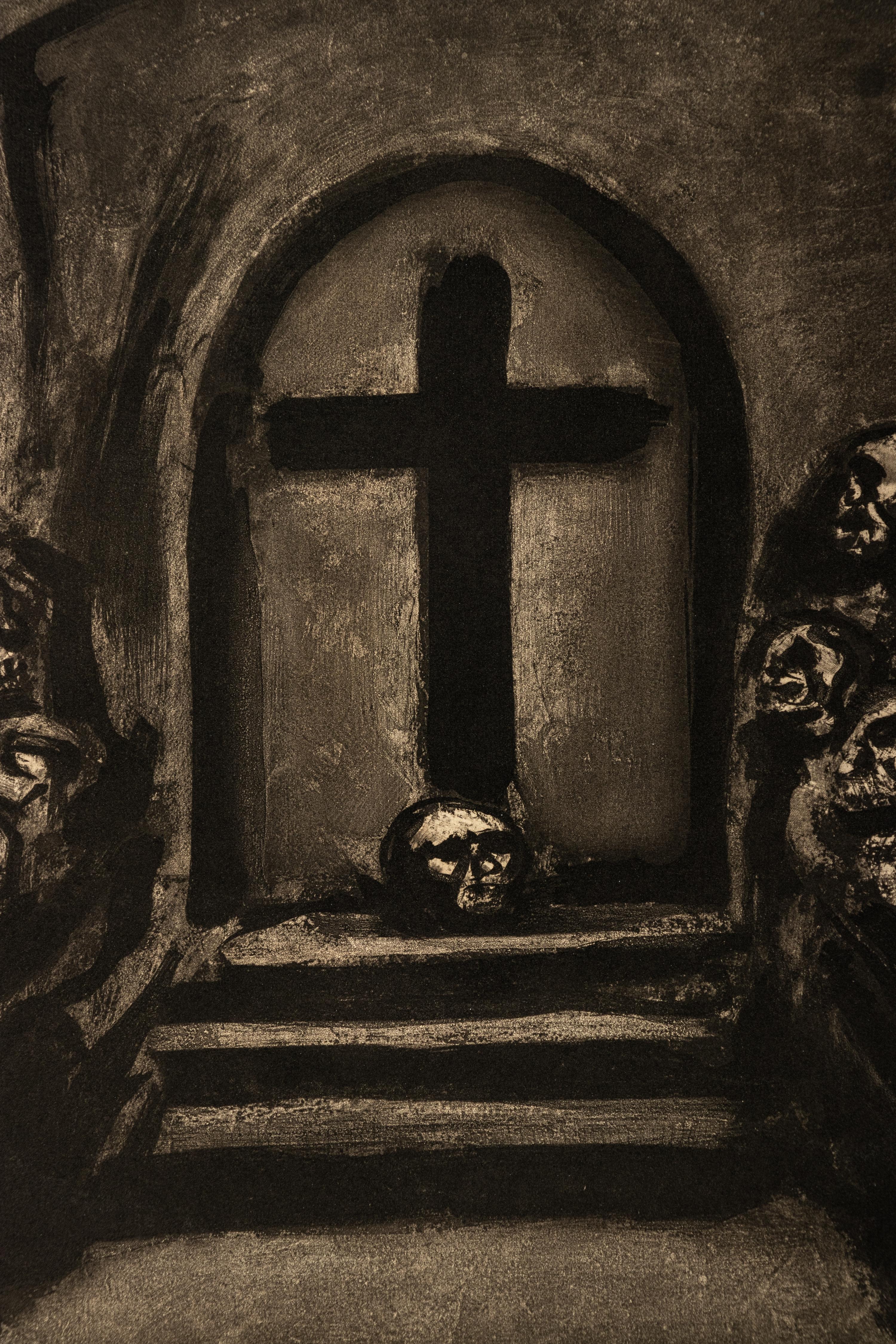 Winter, Leper of the Earth ,1922 and He that believeth in me, though he were dead, yet shall he live , 1923 ( a pair of prints from Miserere)