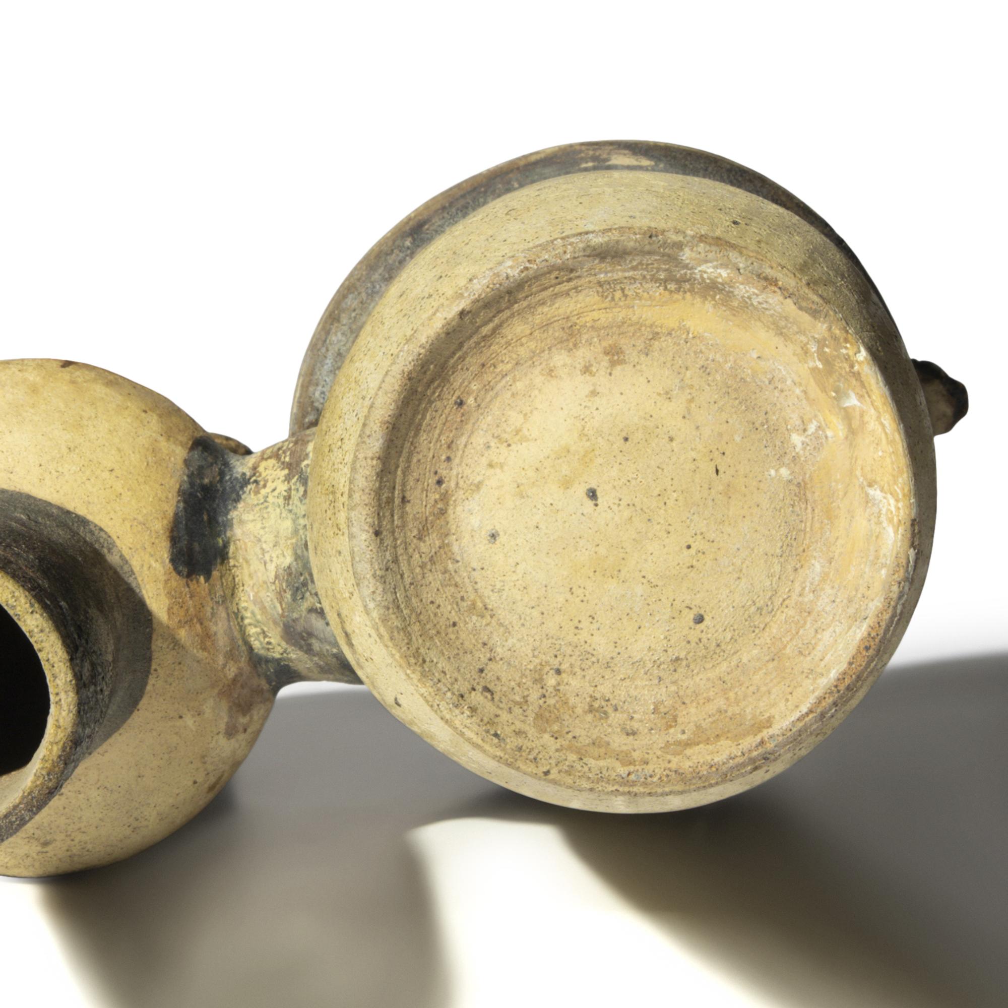 A Chancay Bichrome Whistling Jar