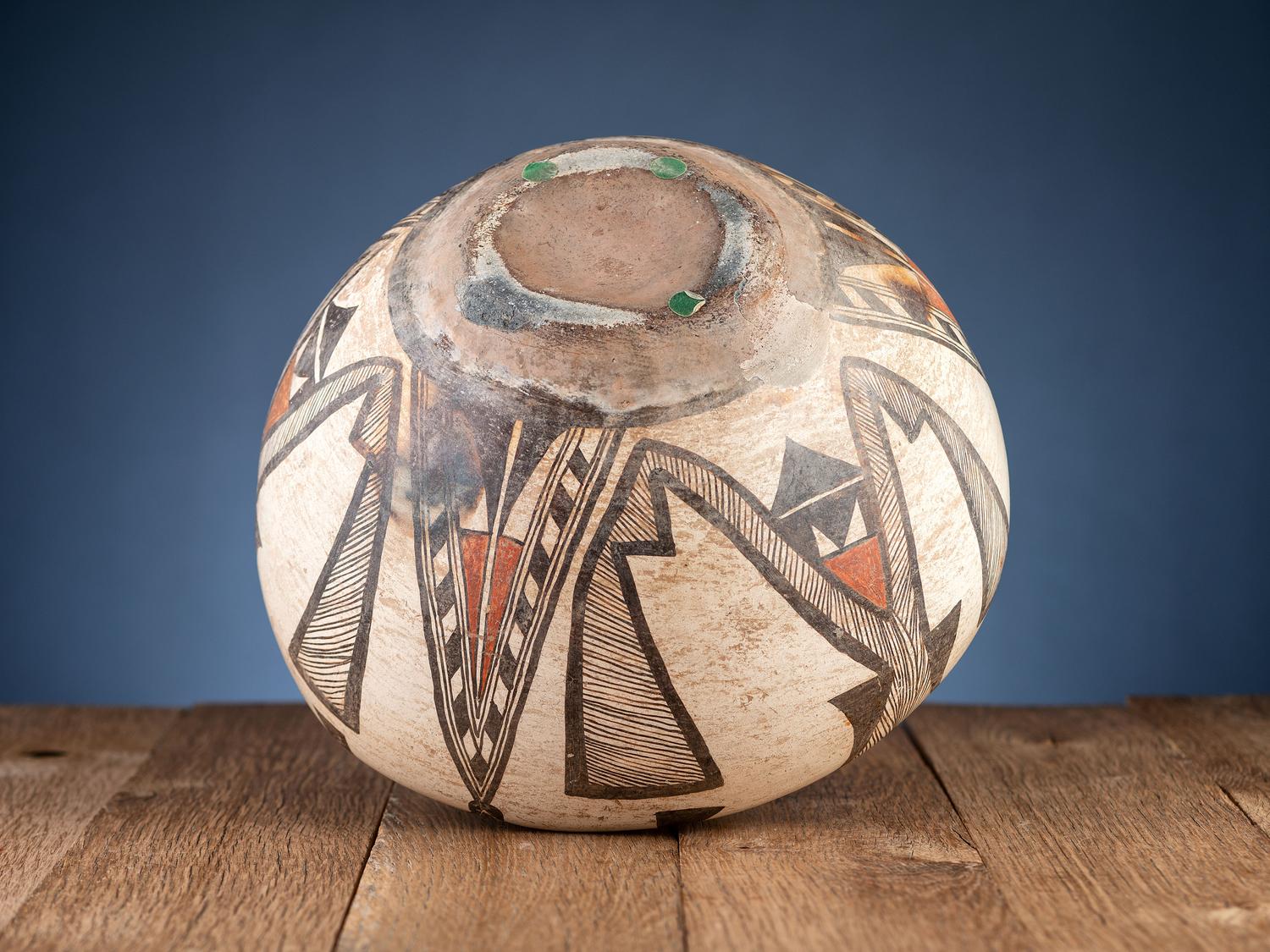 Zuni Polychrome Pottery Olla