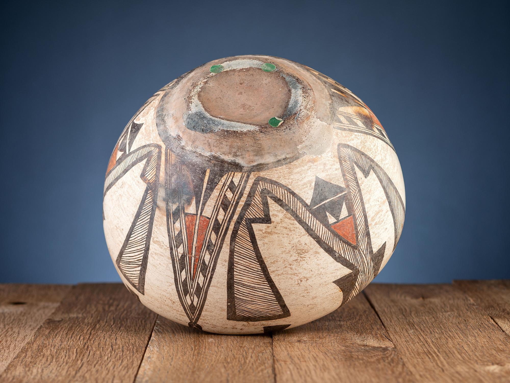 Zuni Polychrome Pottery Olla