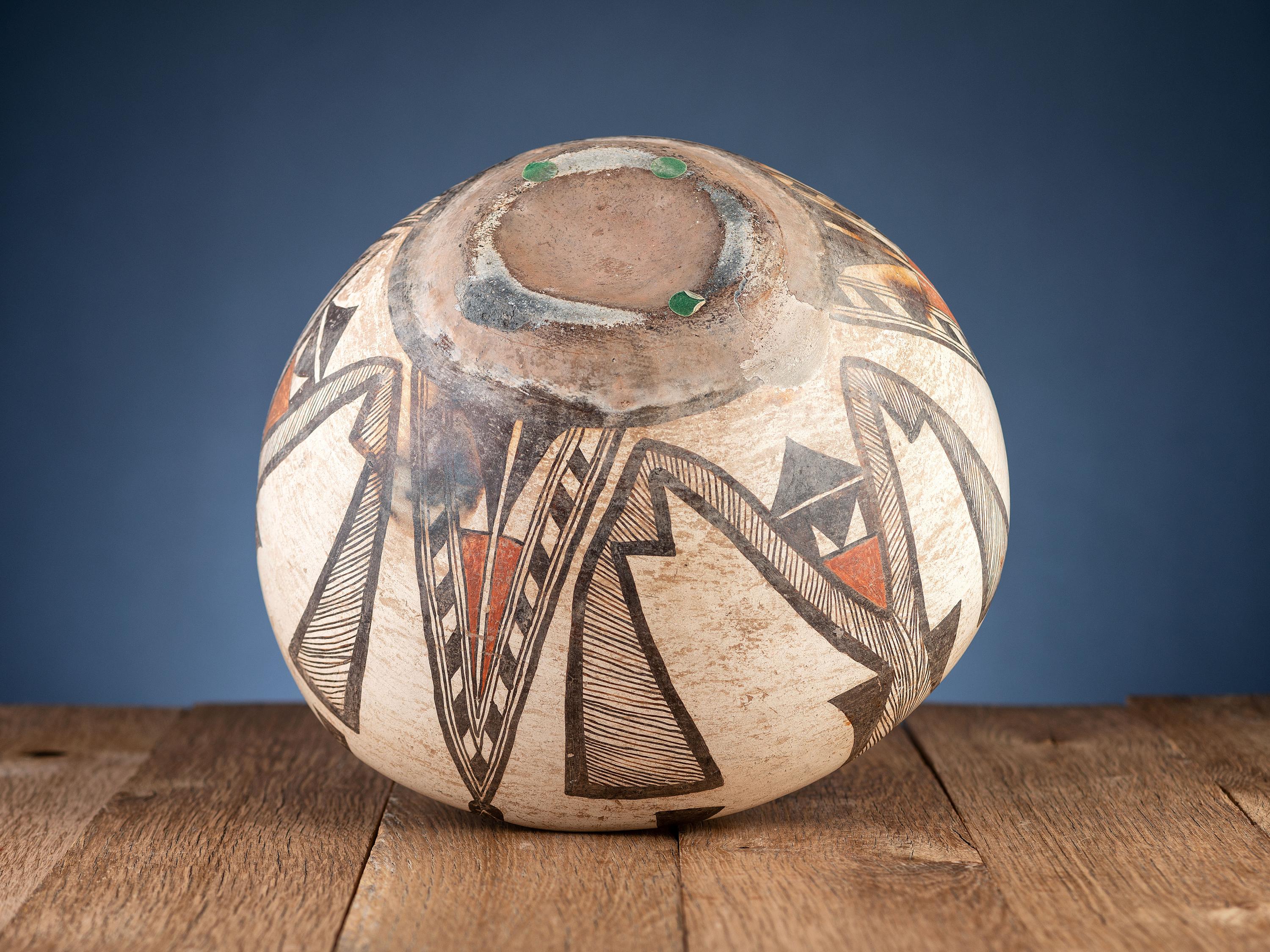 Zuni Polychrome Pottery Olla