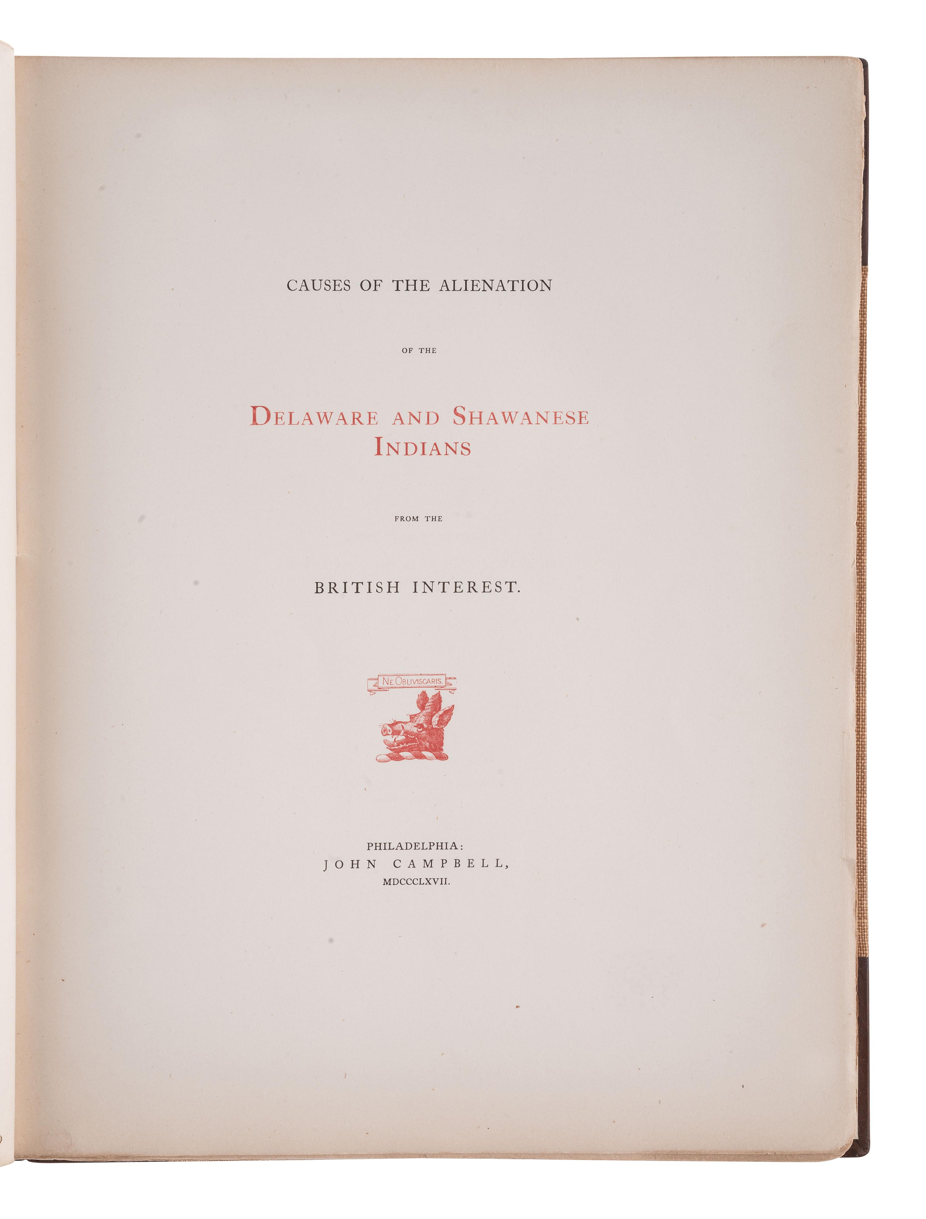 [NATIVE AMERICANS]. 5 works related to early conflicts with Native Americans.