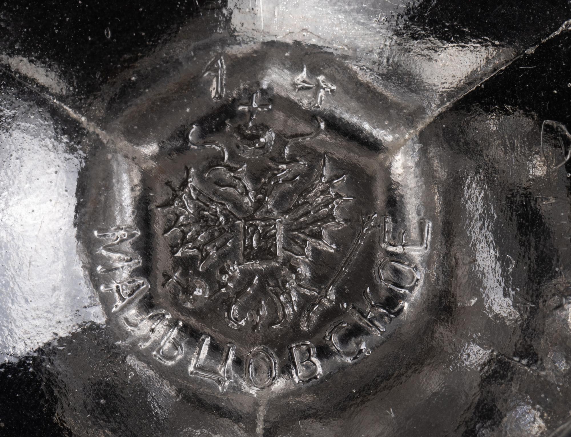 A Set of Five Russian Molded Glass Goblets