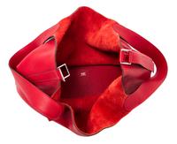An Hermes Rouge Casaque Taurillon Clemence Picotin Lock TGM Handbag, 13" x 13" x 9".