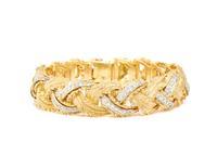 BICOLOR GOLD AND DIAMOND BRACELET