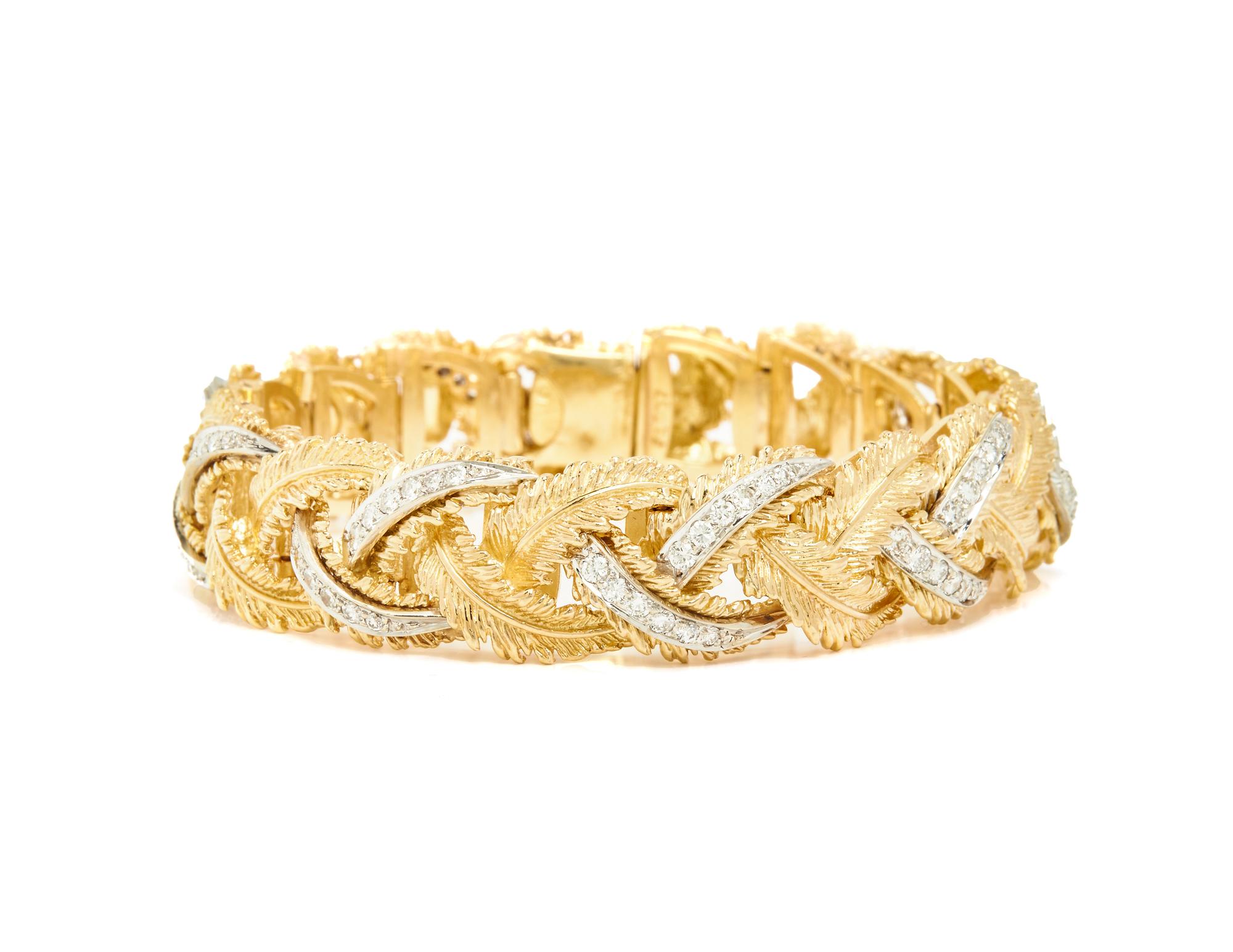 BICOLOR GOLD AND DIAMOND BRACELET