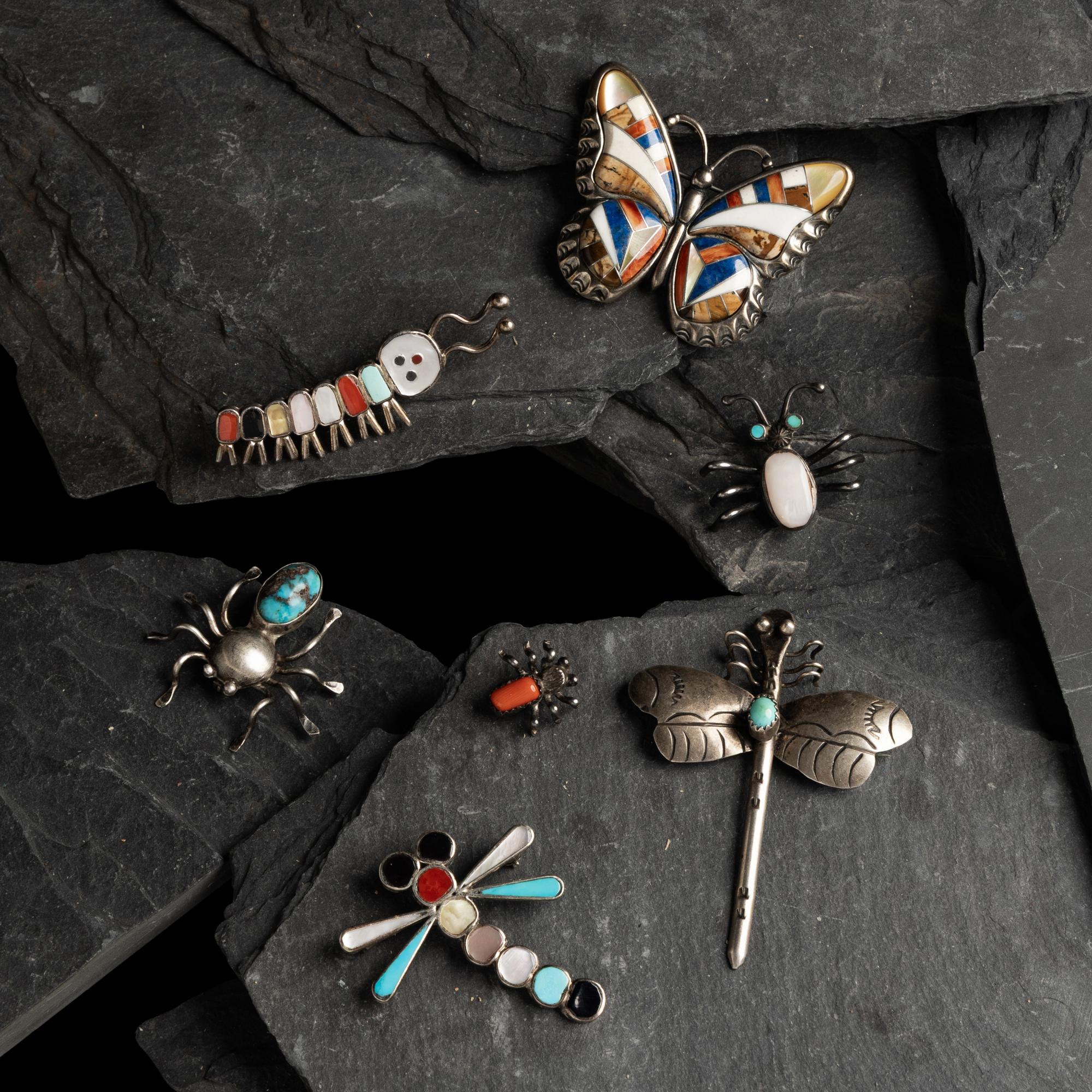 Navajo, Zuni, and Southwestern-style Insect Pins / Pendants