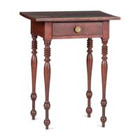 A Classical Cherrywood and Turned Maple Reel-and-Spool Work Table