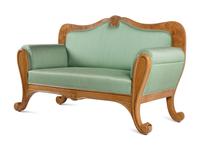 A Biedermeier Cherry and Poplar Settee
