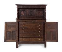 A Jacobean Style Oak Court Cupboard
