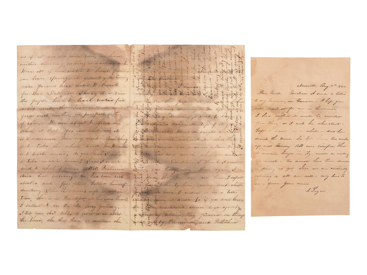 [CIVIL WAR]. Archive of 16 letters to Judge James Pryor, including some from Judge William S. Pryor.