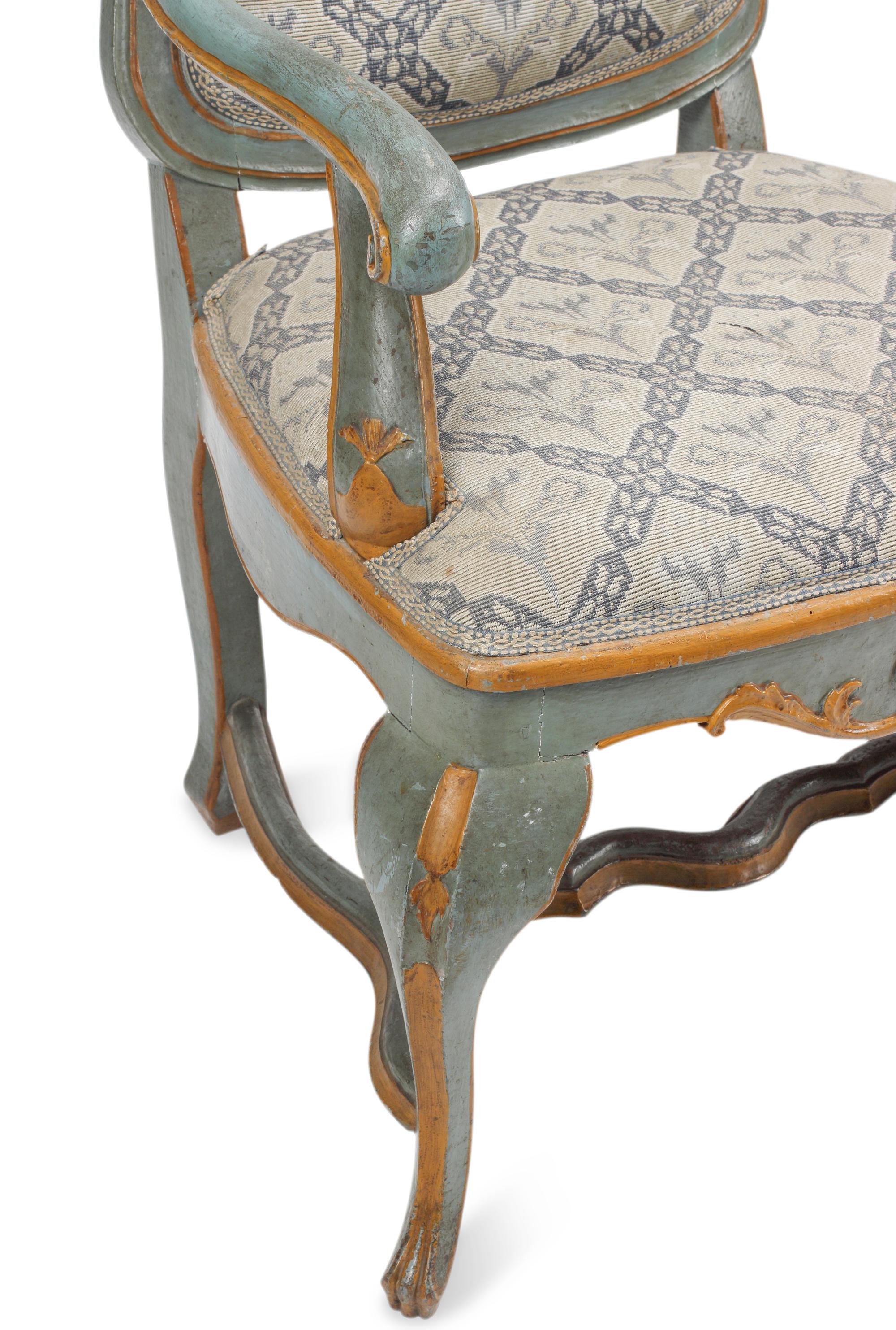 A Pair of Venetian Painted Armchairs