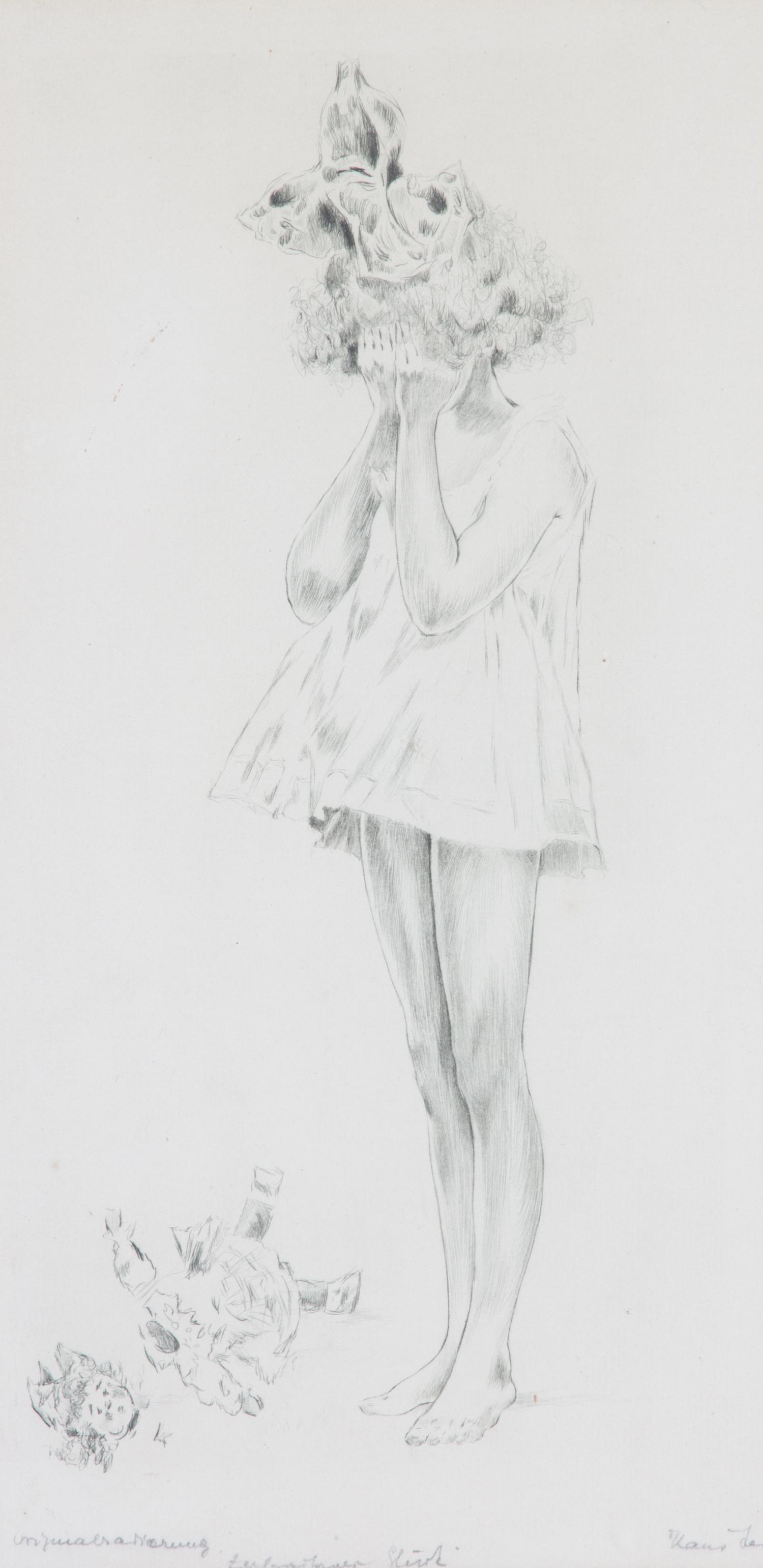 Artist Unknown, (German, 20th Century), Young Girl Crying Over Broken Doll