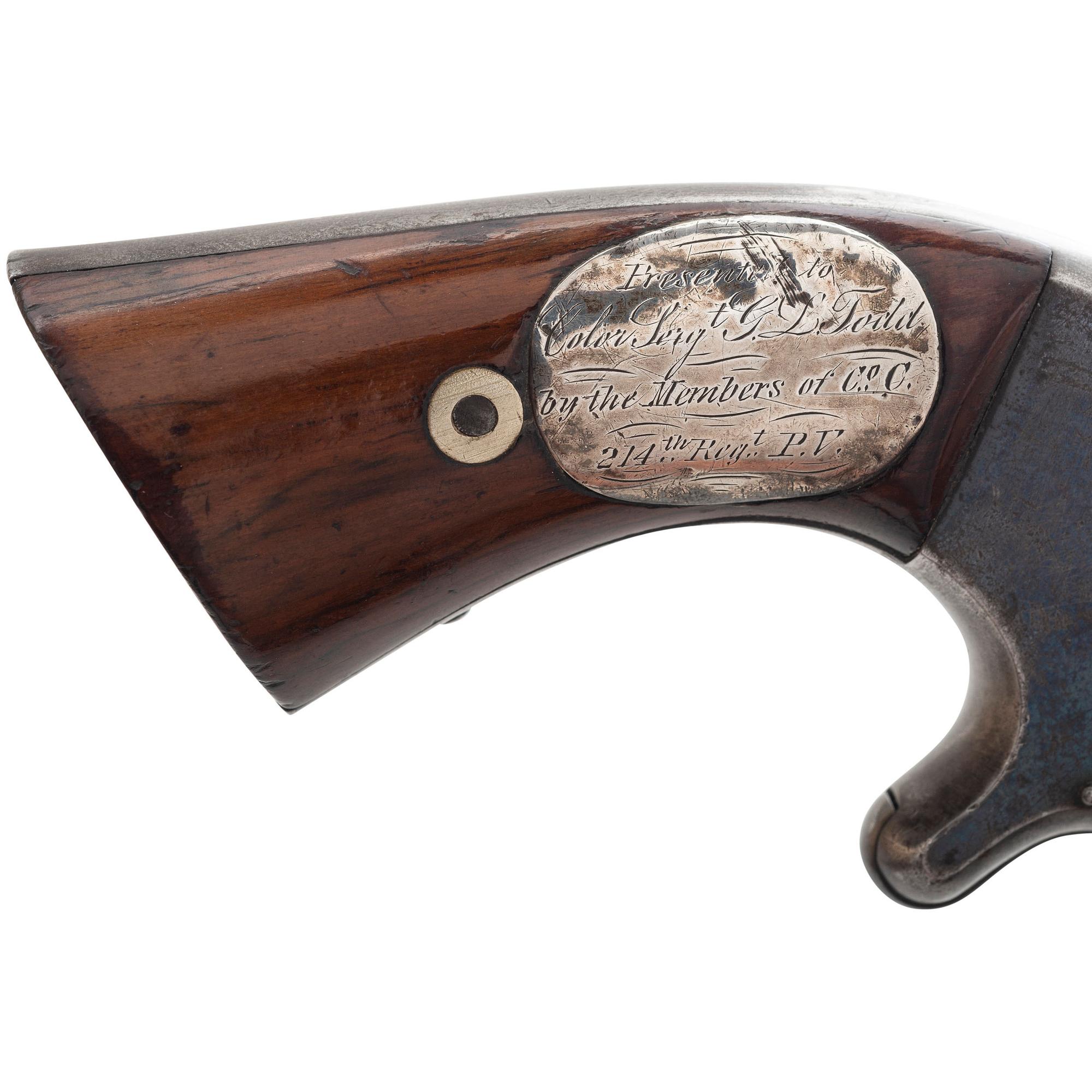 Smith & Wesson No.2 "Old Army" Inscribed to Color Sergeant G.L. Todd of the 214th PA Infantry