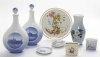A Group of Danish Porcelain Articles Height of bottles 9 1/2 inches. — SECOND HALF 20TH CENTURY