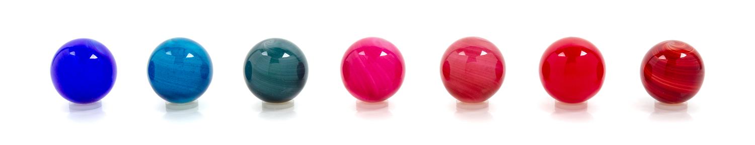Mark Matthews, (American, b. 1948), Collection of Seven Art Glass Marbles