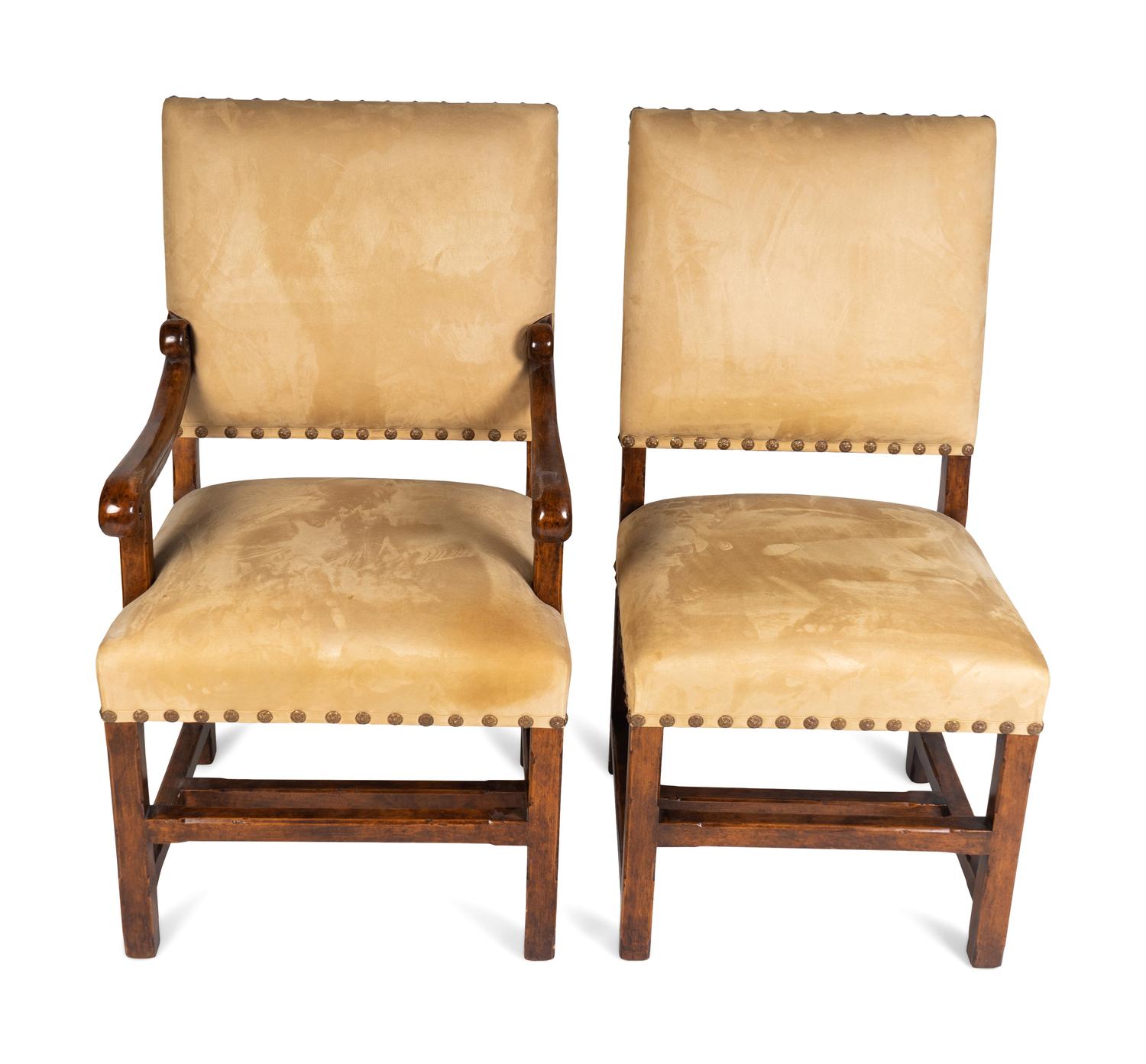 A Set of Ten Rouleau Walnut Dining Chairs — MINTON-SPIDELL, 20TH CENTURY