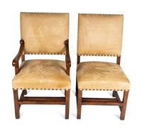 A Set of Ten Rouleau Walnut Dining Chairs — MINTON-SPIDELL, 20TH CENTURY