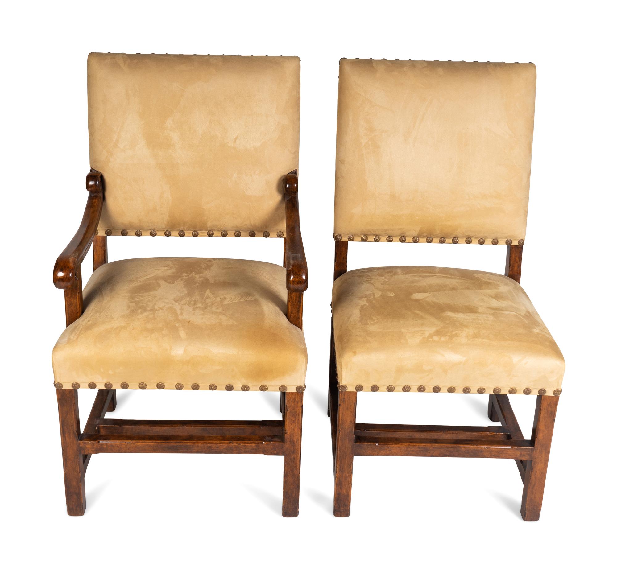 A Set of Ten Rouleau Walnut Dining Chairs — MINTON-SPIDELL, 20TH CENTURY