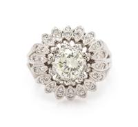 A White Gold and Diamond Ring, 4.60 dwts.