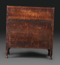 A Late Federal String Inlaid Walnut Slant-Front Secretary Desk