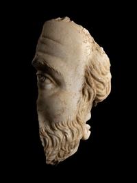A Roman Marble Fragmentary Portrait Head of a Man