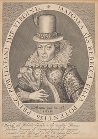An Engraved Portrait Of Pocahontas (D. 1617)