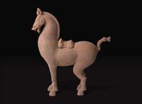 A large Chinese pottery figure of a horse, Han Dynasty, Sichuan province 陶馬 漢 四川