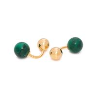 CARTIER, YELLOW GOLD AND MALACHITE CUFFLINKS