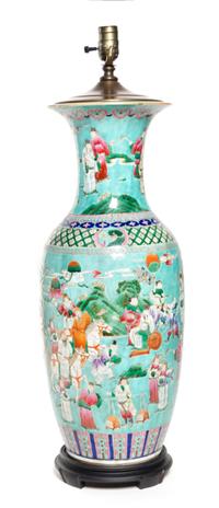A Chinese Porcelain Vase Height 30 inches.