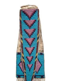 Blackfeet Beaded Hide Tobacco Bag, Published
