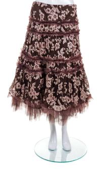A Tuleh Brown Tulle Skirt, Size 6.