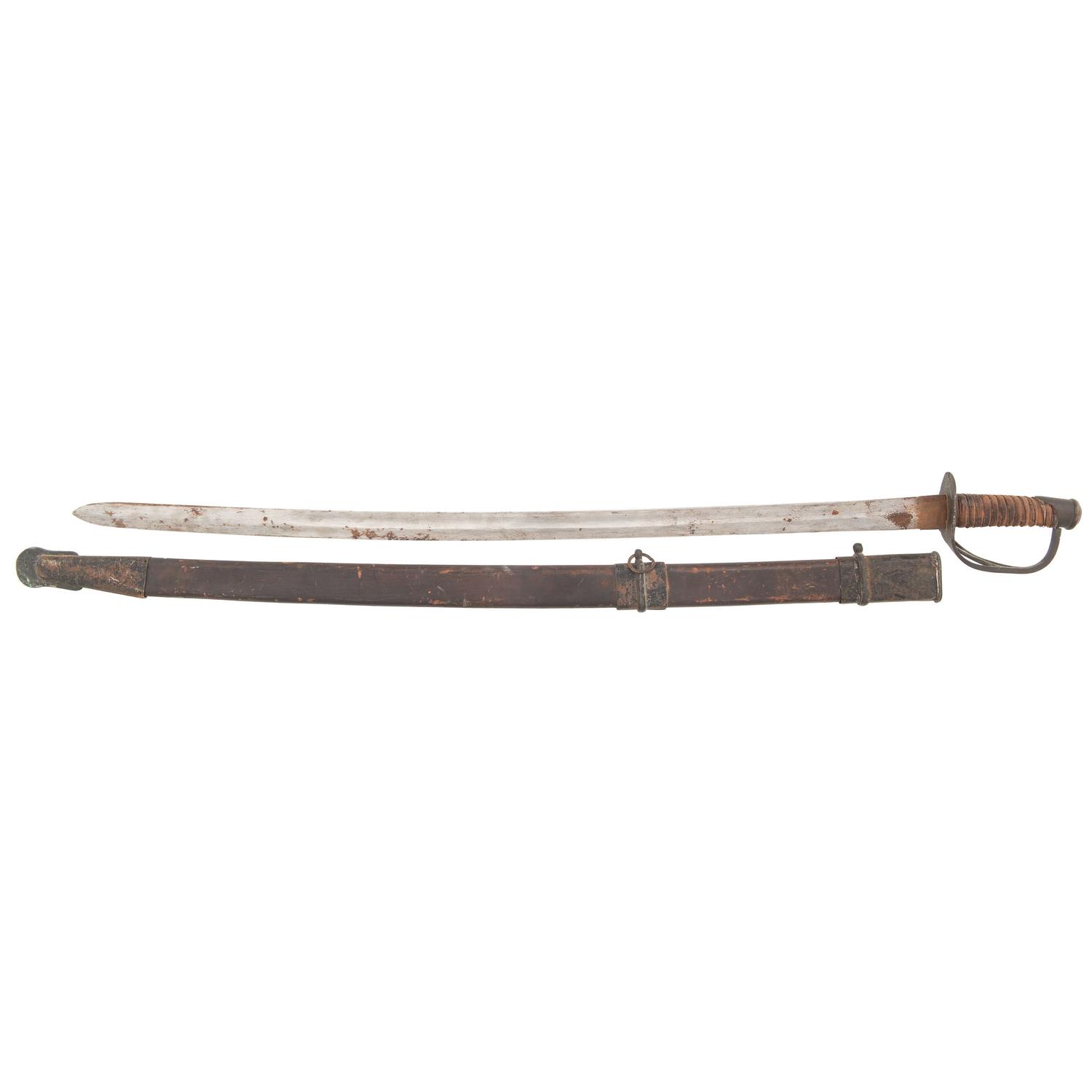 Confederate Cavalry Saber in Wooden Scabbard by Kraft, Goldschmidt & Kraft or H. Marshall