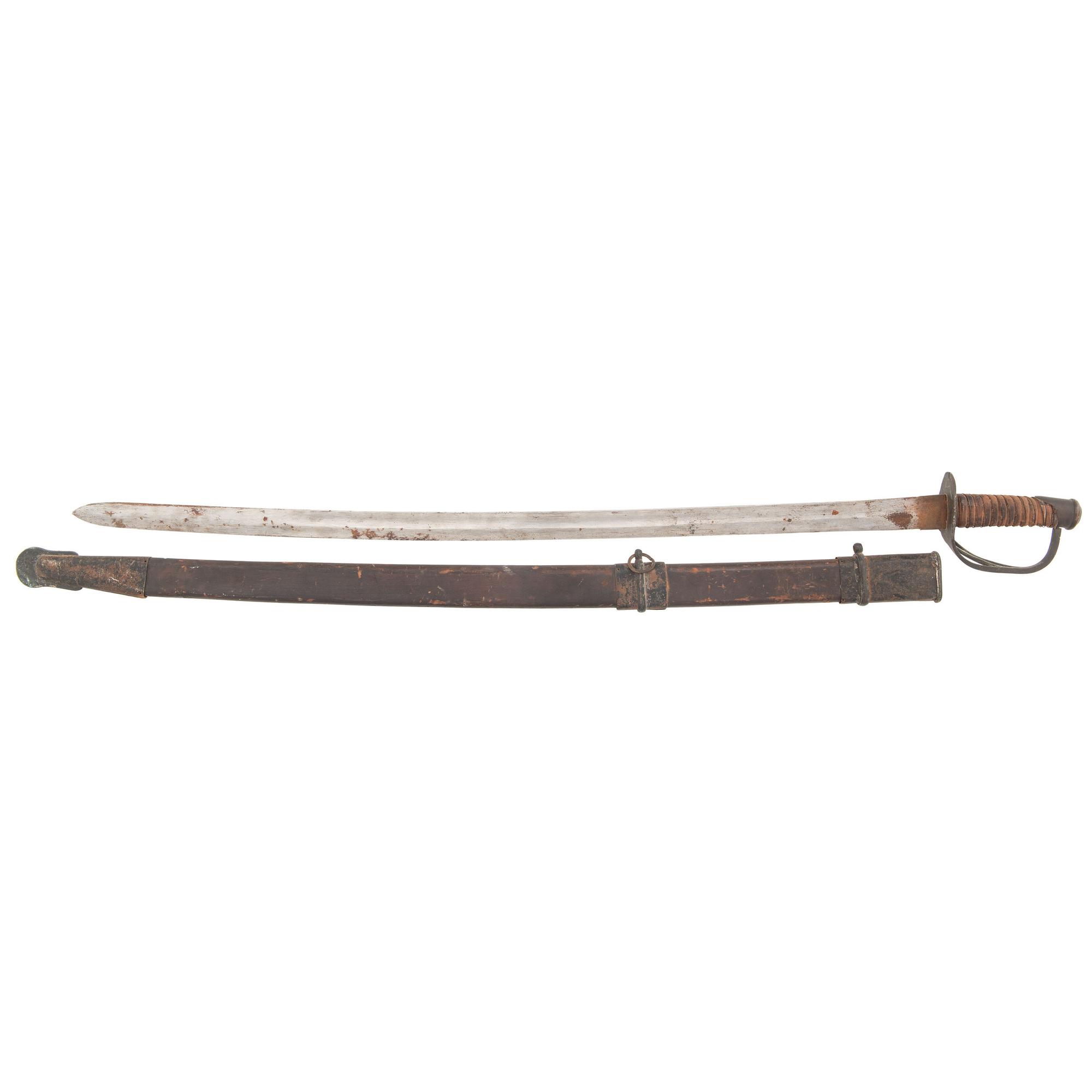 Confederate Cavalry Saber in Wooden Scabbard by Kraft, Goldschmidt & Kraft or H. Marshall