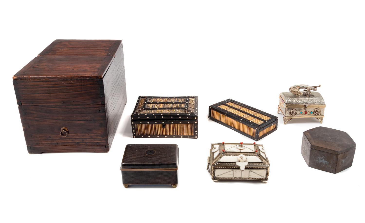 A Group of Seven Boxes