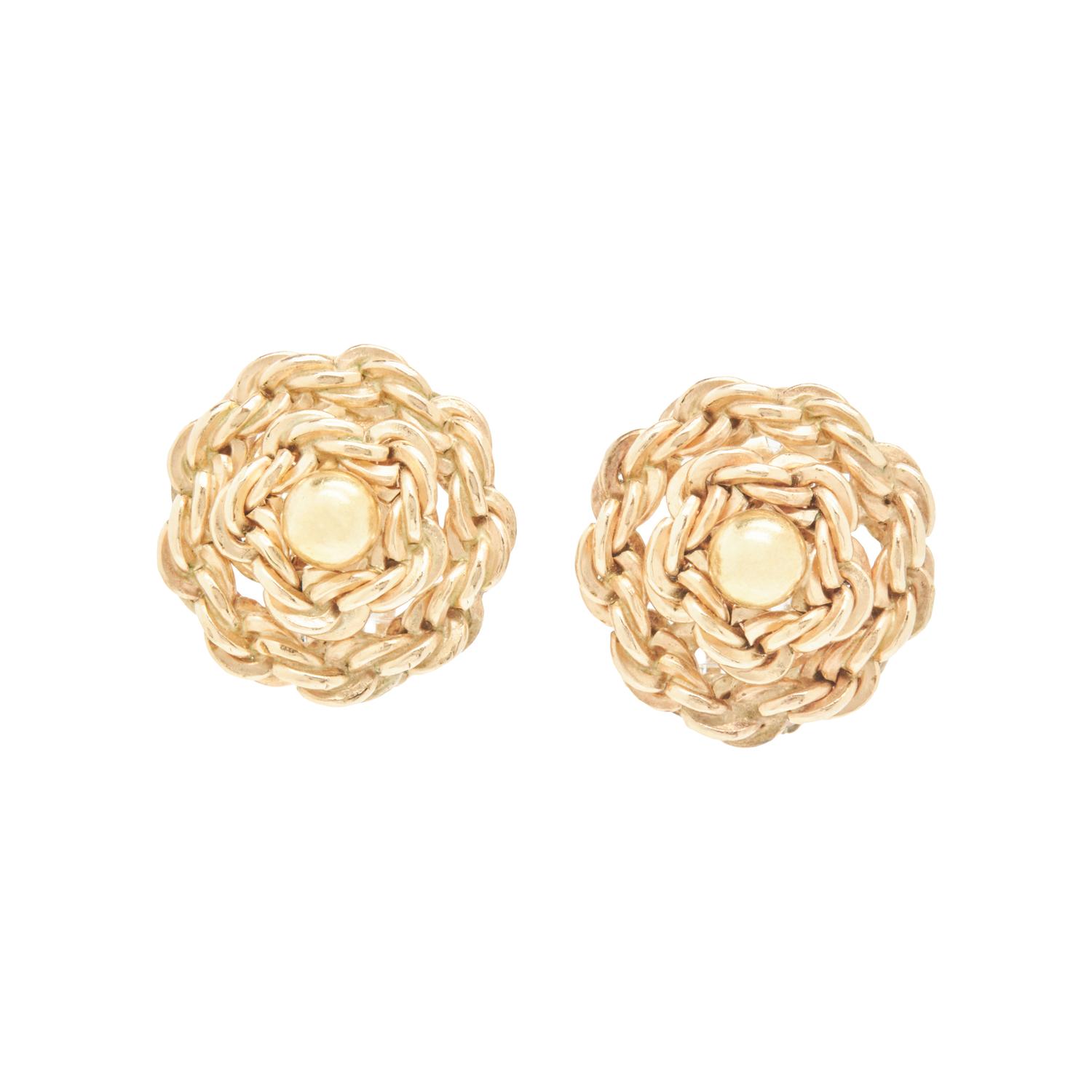 YELLOW GOLD BRACELET AND EARRINGS