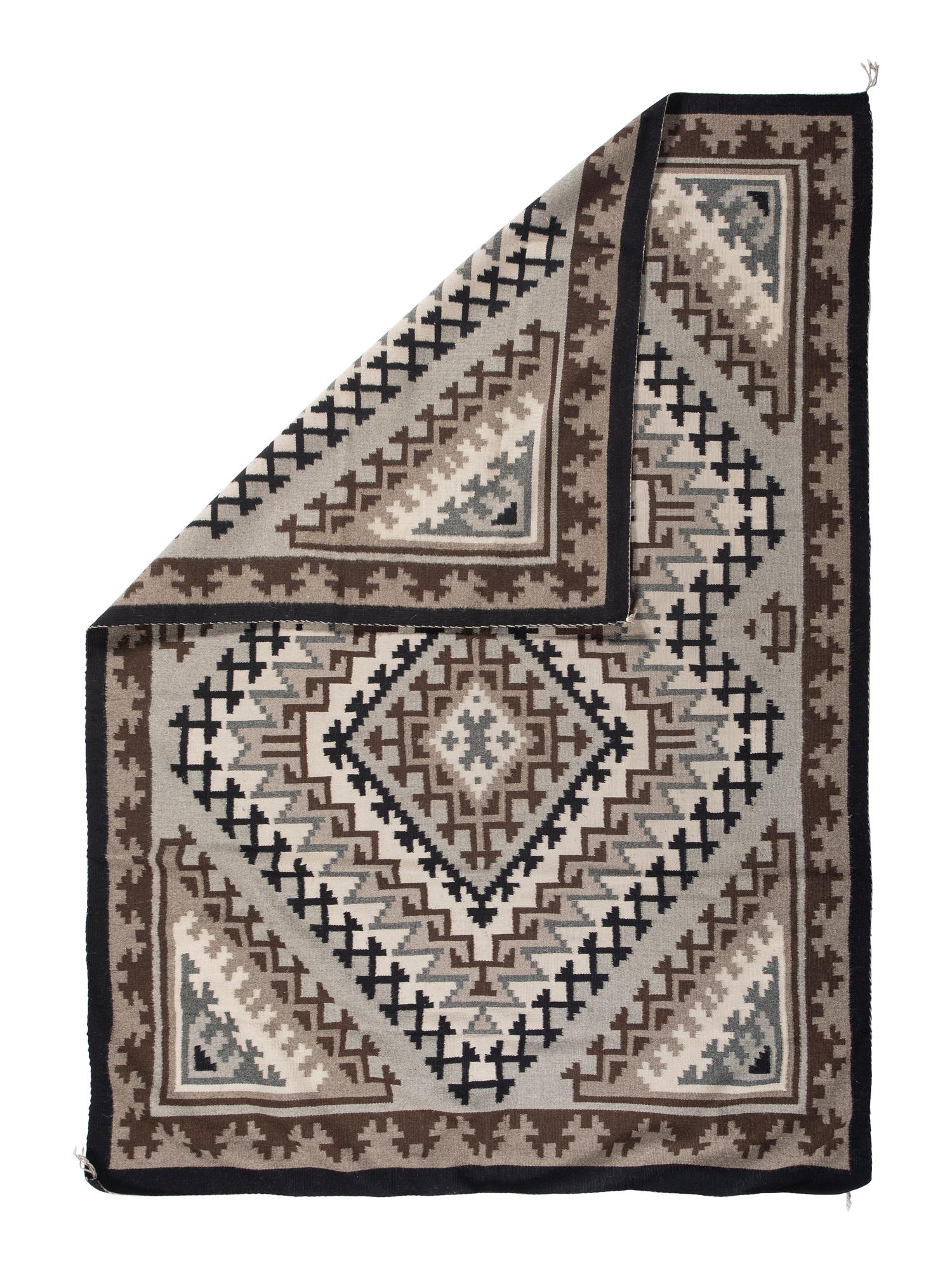 Navajo Two Grey Hills Weaving / Rug
