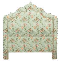 A Louis XV Style Upholstered Headboard Height 68 x width 60 inches. — 20TH CENTURY