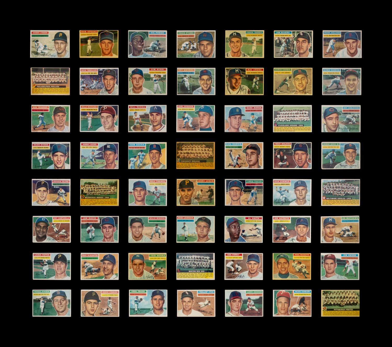 A Near Set of 1956 Topps Baseball Cards (330/340)