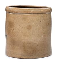 A Script Decorated Stoneware Crock