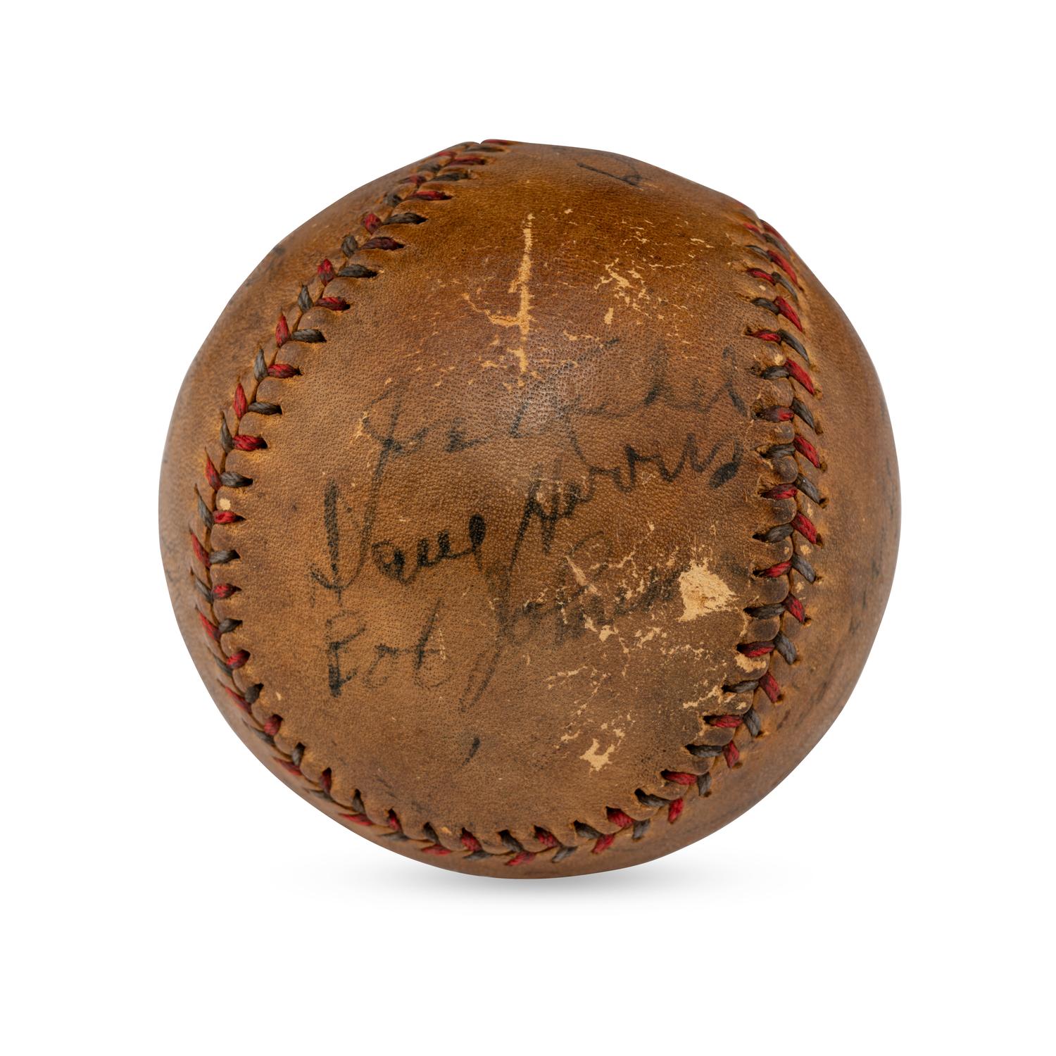 A 1933 Philadelphia Athletics and Washington Senators Multi Signed Autograph Baseball Featuring Mickey Cochrane (Beckett Authentication Services Letter of Authenticity)