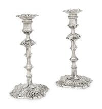 A Pair of George III Silver Candlesticks