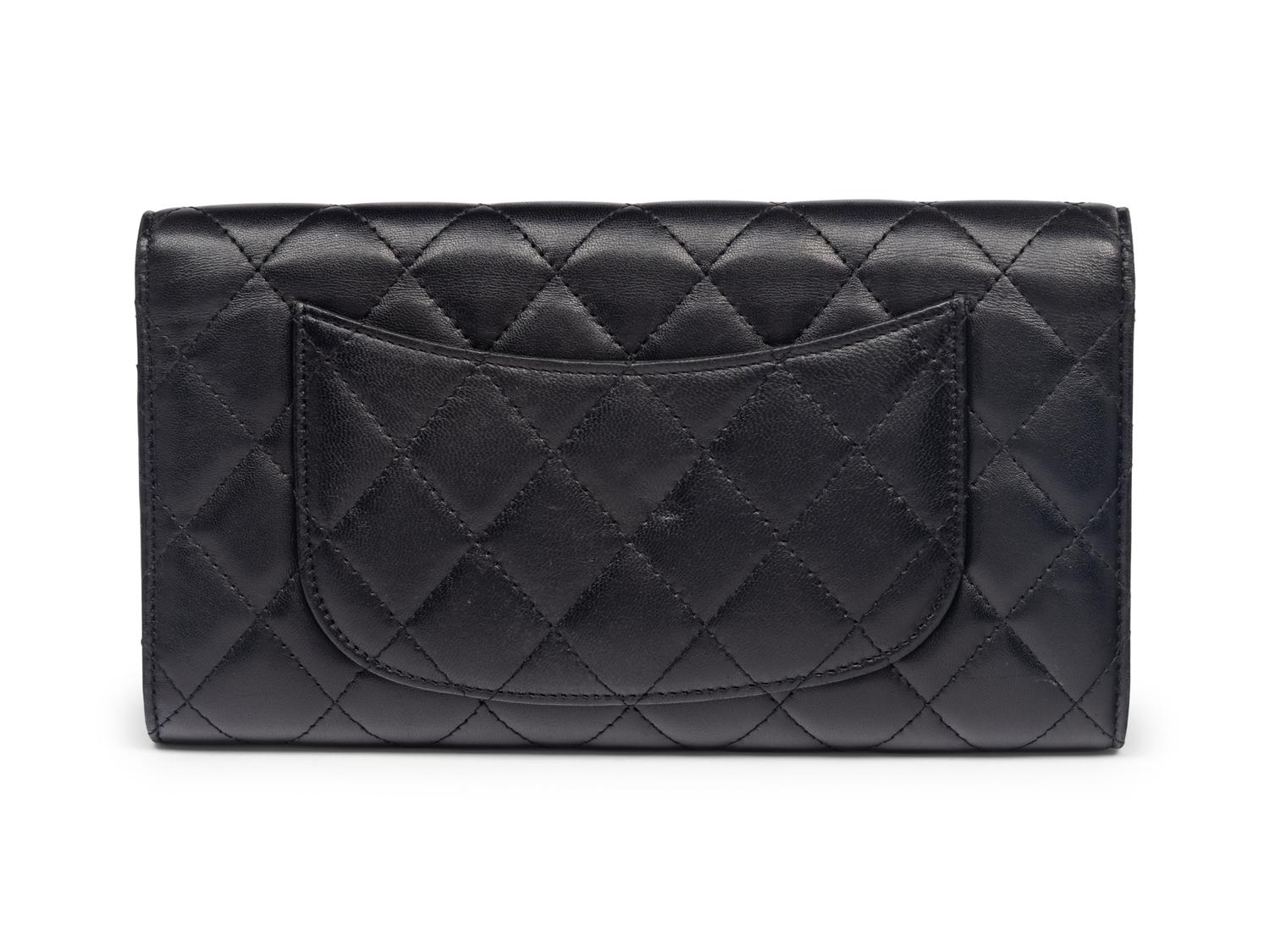 Chanel Clutch in Quilted Black Lambskin