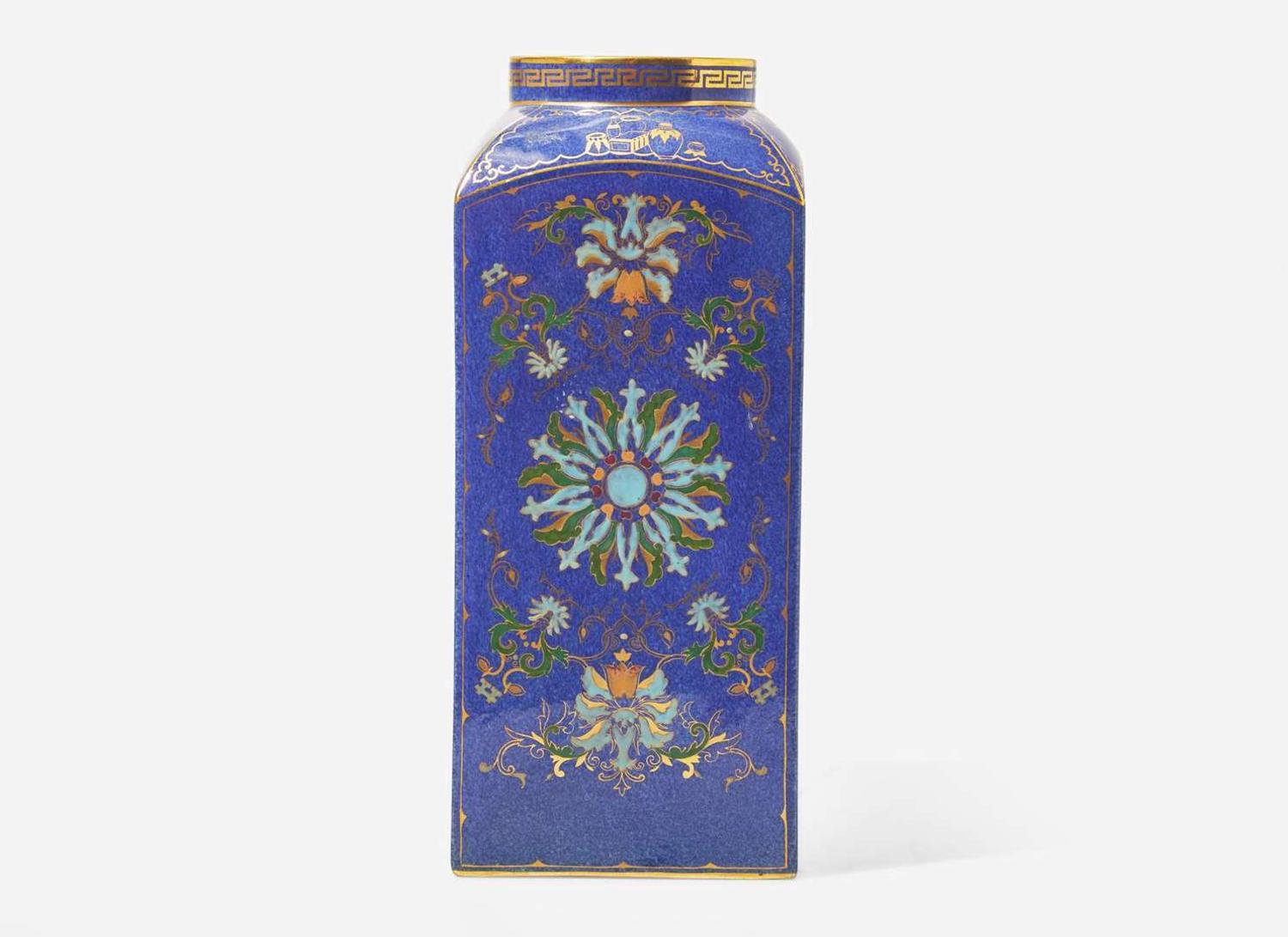 A Large Wedgwood Mabel Tatton Decorated Bone China Vase, UK, 1910s