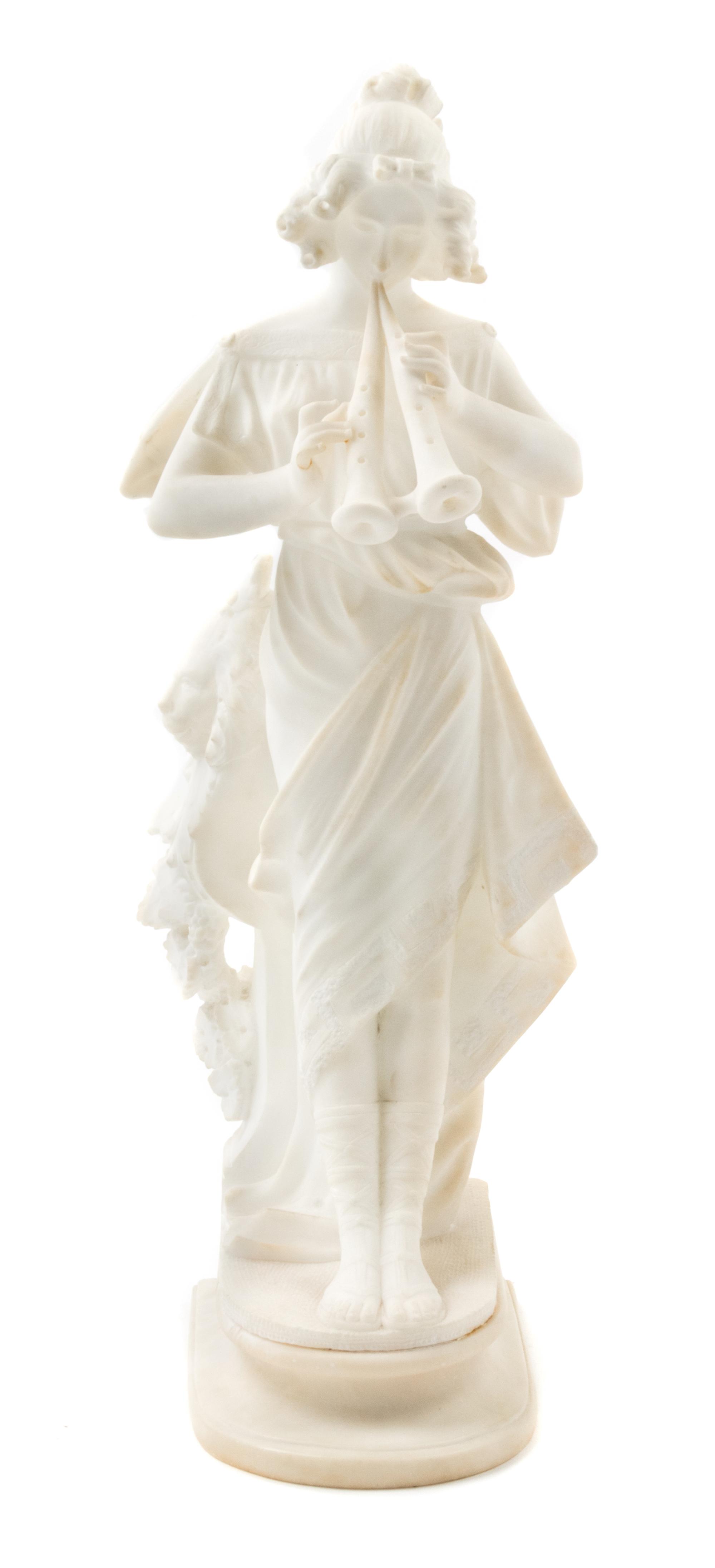 A Continental Marble Figure Height 20 1/4 inches. — 19TH/20TH CENTURY